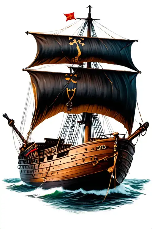 Pirate Boat Three Vintage Mats