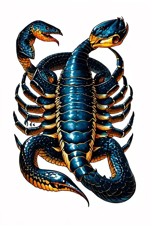 Scorpion & Snake Constellation Intertwined