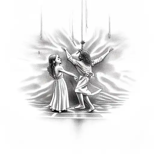 Danse With Jesus And A Little Girl