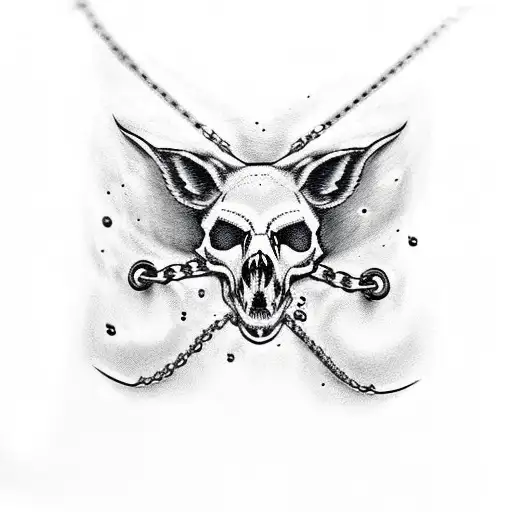 Fox Skull In Chains