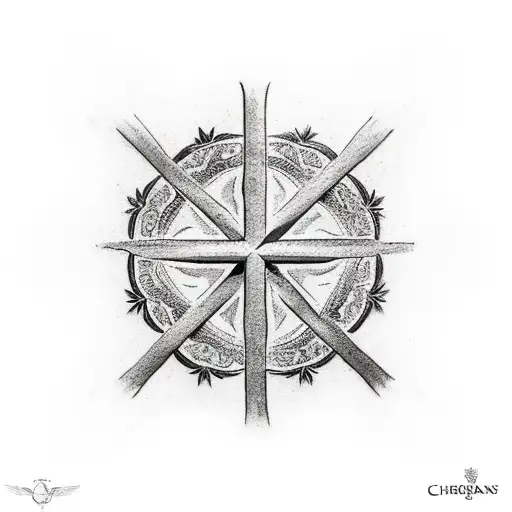 Christian Cross Made Out Of An Old Tree