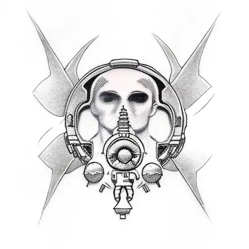 Space With Astronaut Gothic