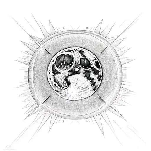 Moon Inside Sun For Shoulder