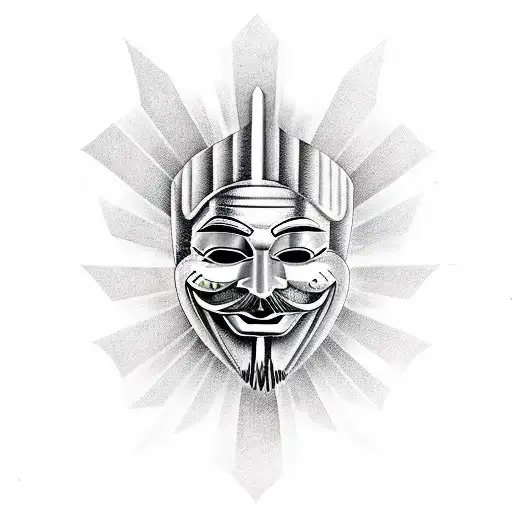 Binary Code That Creates A Guy Fawks Mask