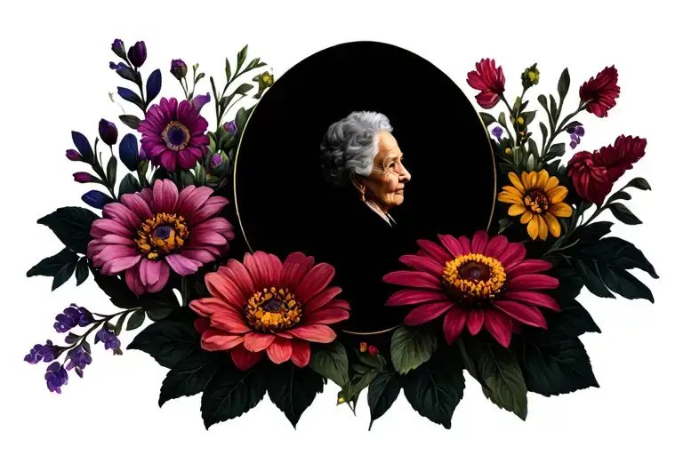 Flower Garden Memorial For Grandma