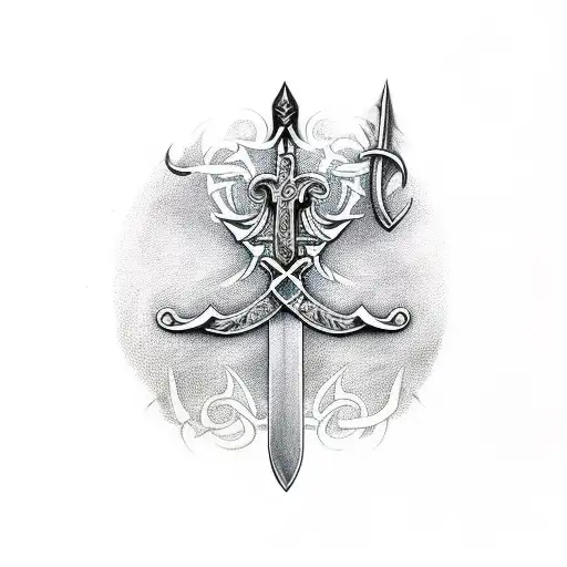 French Sword With Runes