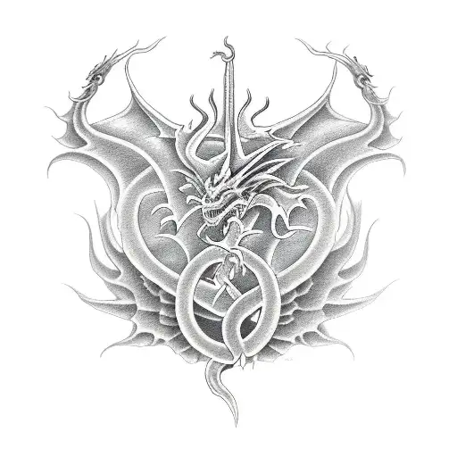 Satanic Dragon Flying