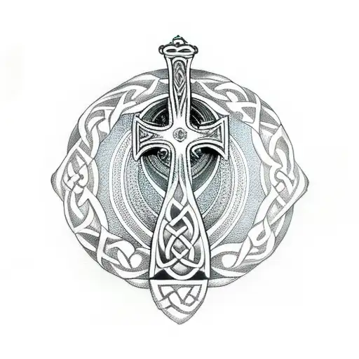 Brompton Celtic Cross And Wolf