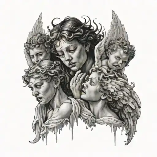 Four Angel Crying For A Death