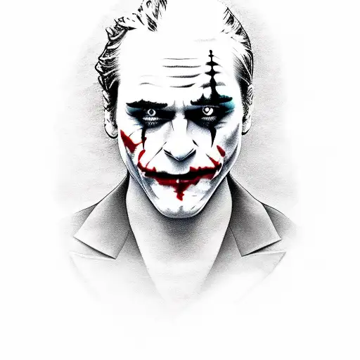 Black And Gray Joker Joaquin Phoenix