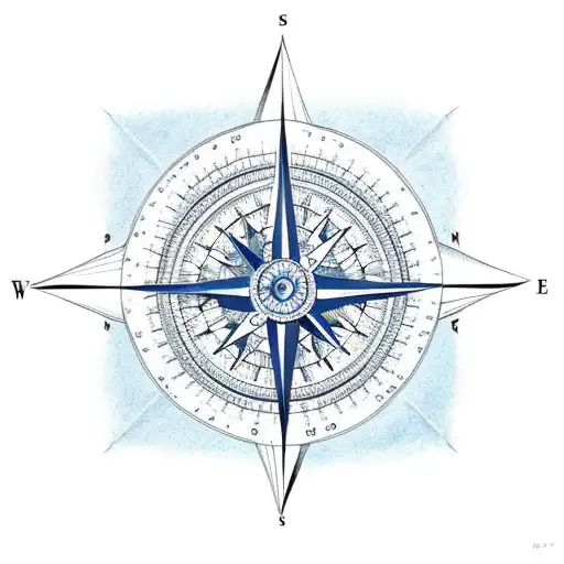 Compass Behind The Blue Whale