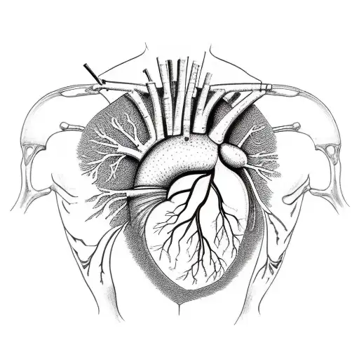 Anatomically Correct Cat Heart With Scientific Equations Around It