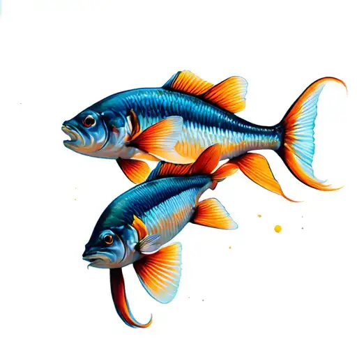 Three Fish Swimming