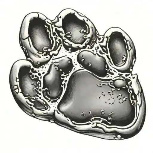 Dog Paw Print With His Name Maximus