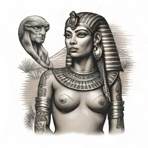 Sexy Woman Egyptian Theme Sleeve