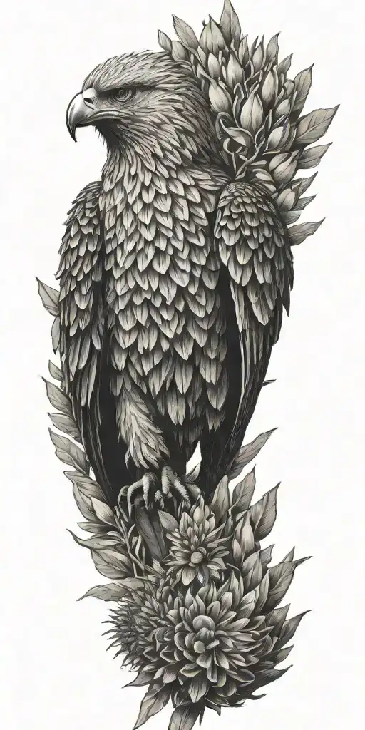 Banksia Plant With Eagle Sitting Above