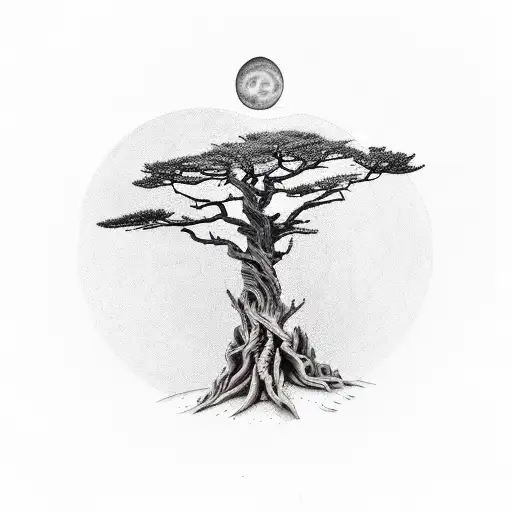 Bristlecone Pine With Moon Phases