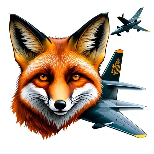 Fox And Plane Black