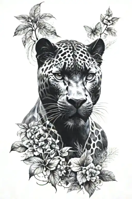 Black Panther Animal Surrounded