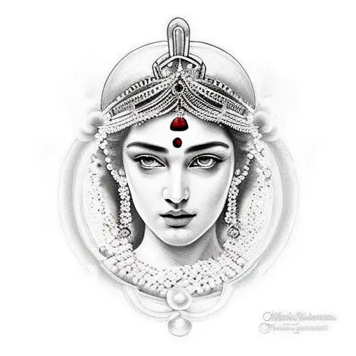 Beautiful Greek Godess With Pomegranates For Forearm