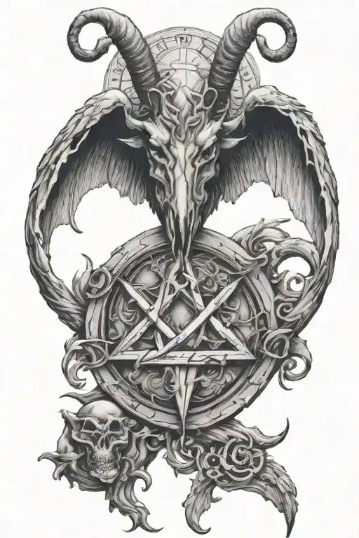 Baphomet And Masonry Society Symbol Intertwined