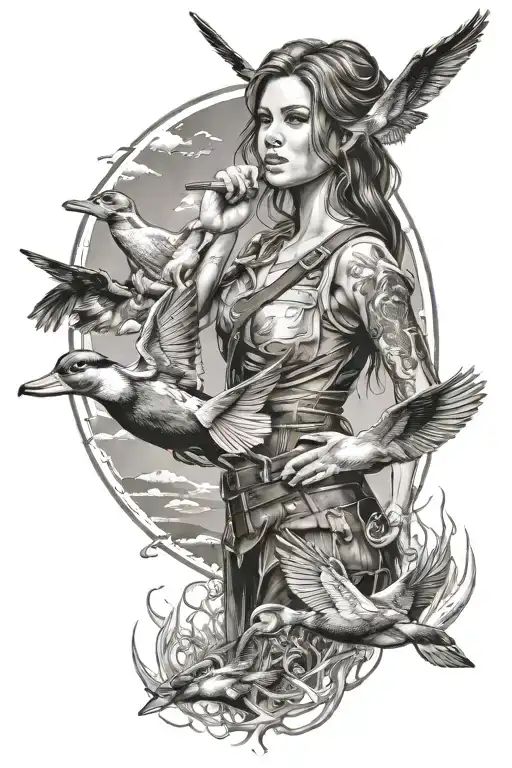 Duck Hunting Goddess Sexy Woman
