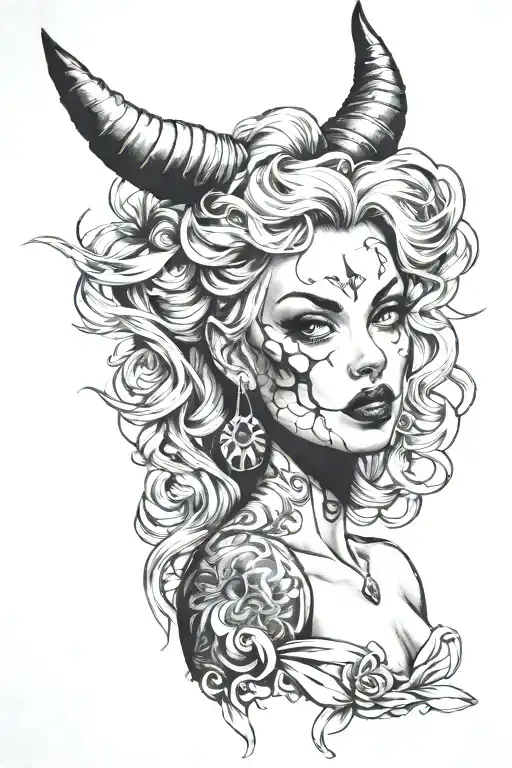 Pinup Demon Girl