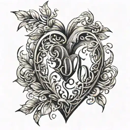 30Th November 2024 In Roman Numbers With A Broken Heart