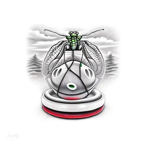 Disc Golf Basket With Praying Mantis