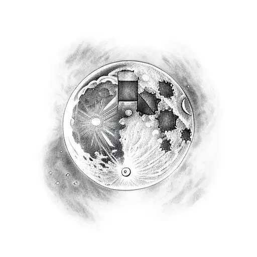 Moon With Adam And God Touch