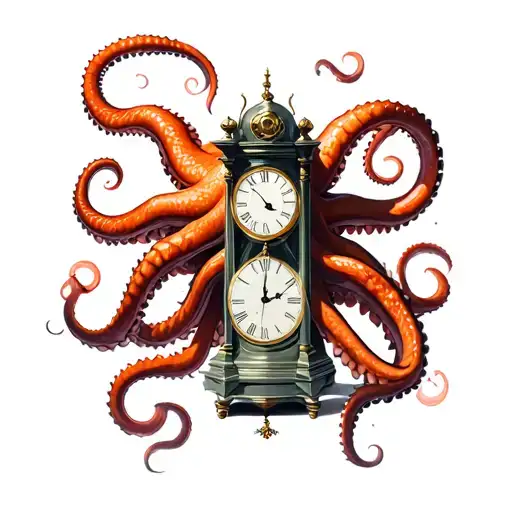 Kraken Sand Clock Women Shush Pose