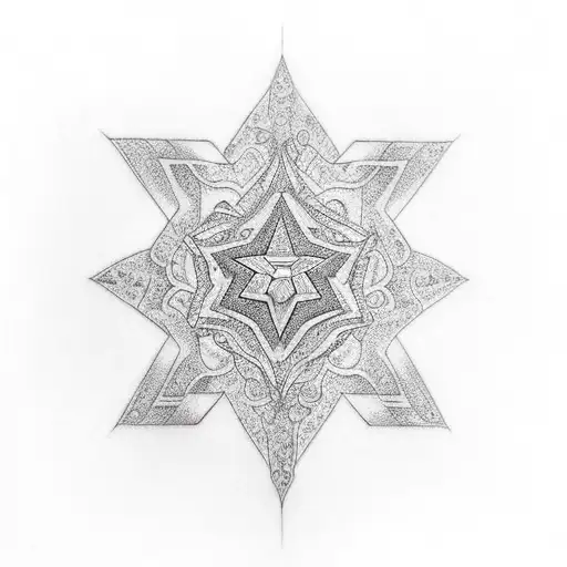 Star In Sky And Dog Paw