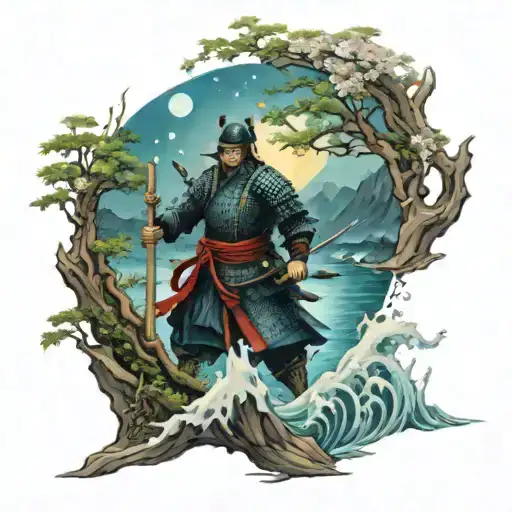 Samurai Water Stars Nature