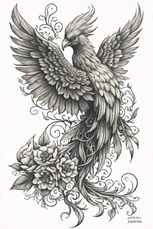 Christian Floral Pheonix