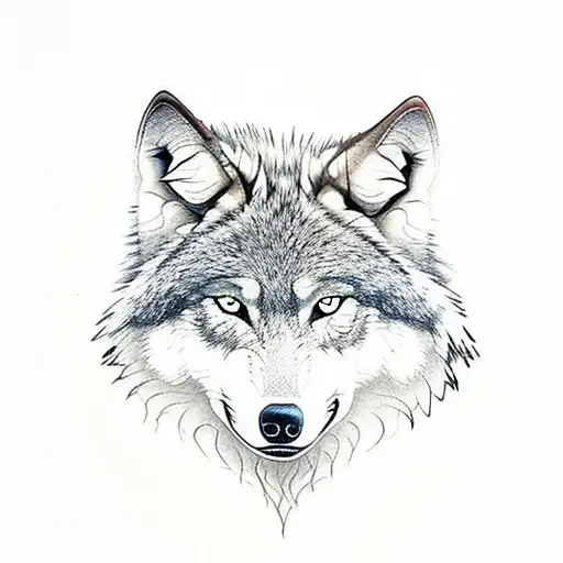 Full Body Wolf Standing On Rock