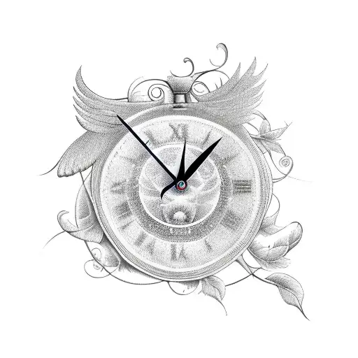 Vines With Wings And A Clock