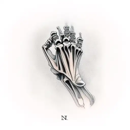 Skeleton Hand Diamond Ring