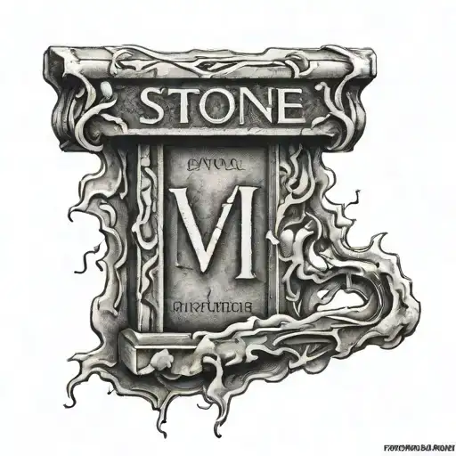 Roman Numeral 2 Stone Texture