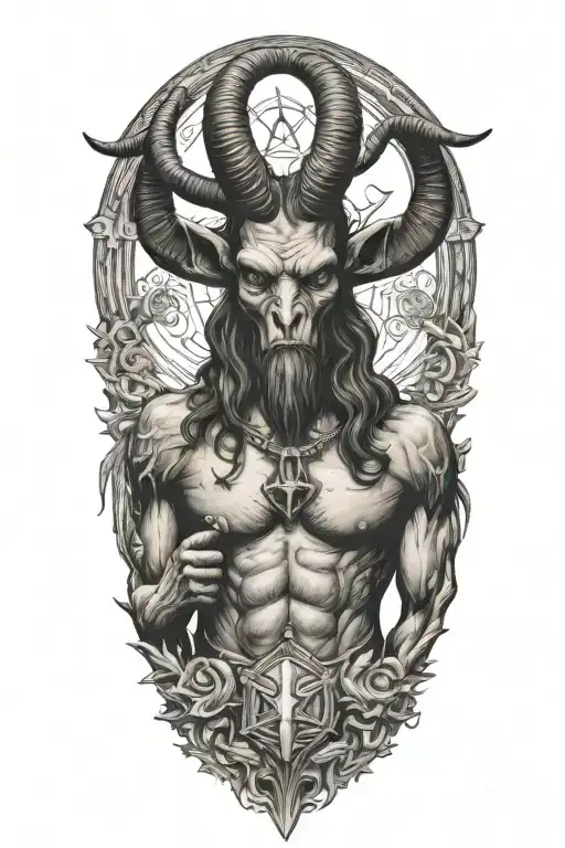 Baphomet Wears A Shirt Standing