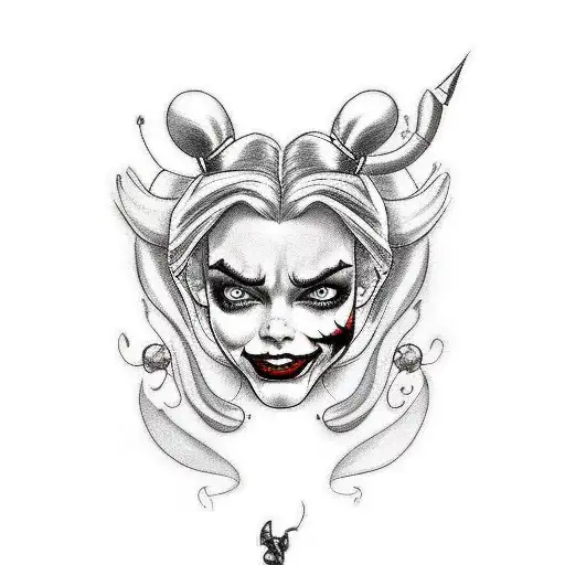 Harley Quinna And Joker Combined With Beauty And The Beast