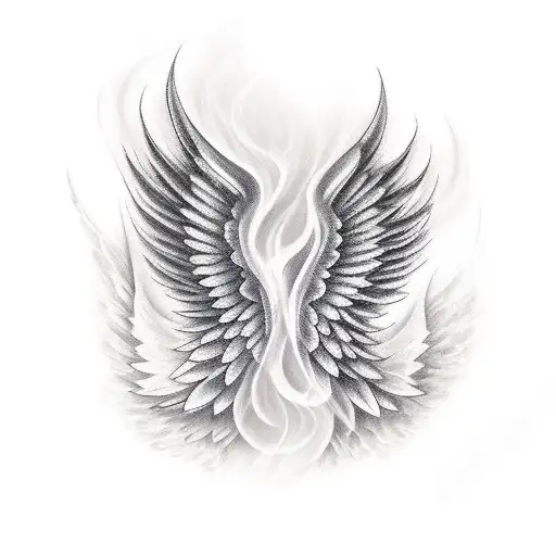 Angel Wing On Fire