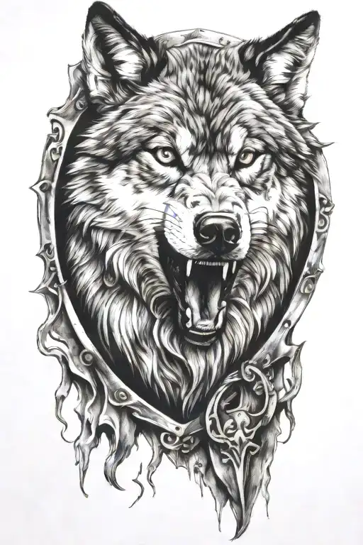 Fierce Wolf Shield