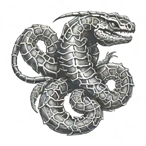 Aztec Scorpion Intertwined