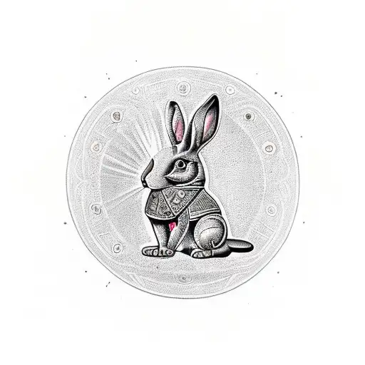 Ankh Symbol With Rabbit And Libra Symbol