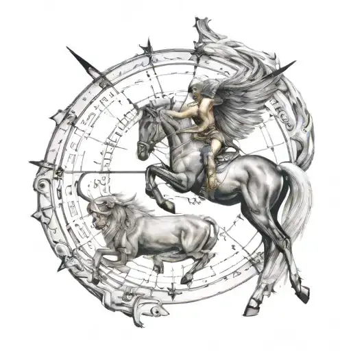I Want A Tattoo With The Zodiac Signs Sagittarius And Cancer