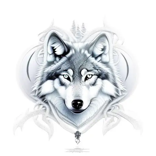 Black And White Wolf With Blue Eyes