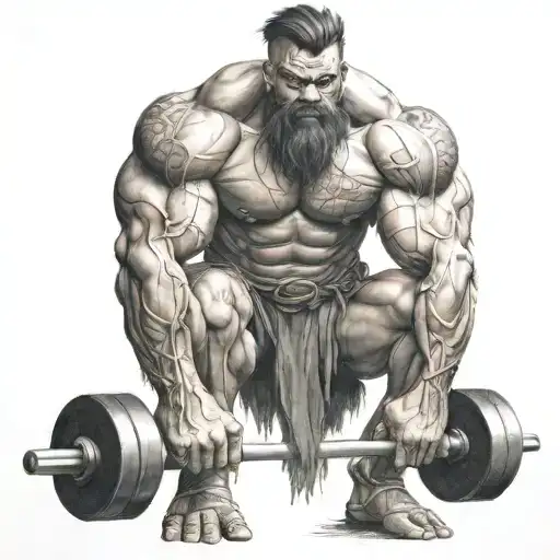 A Warrior Lifting Weights