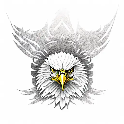 Eagle Head With Samurai Helmet