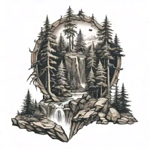 Forest And Mauntain And Crown