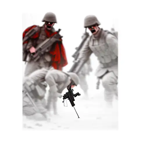 A Group Of Soldiers In The Dark